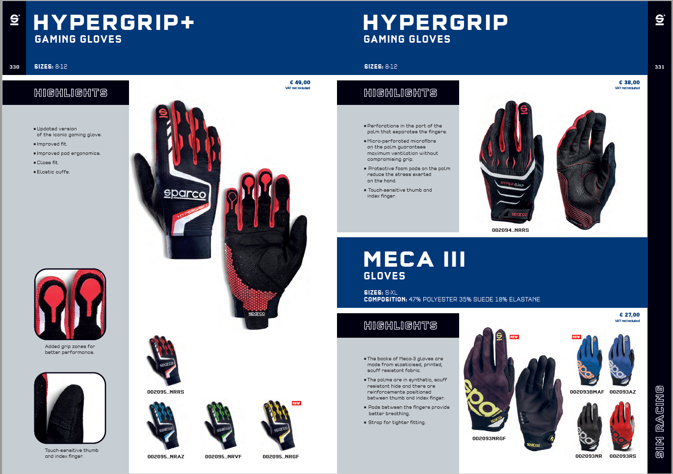 Sparco HYPERGRIP Gaming Gloves 